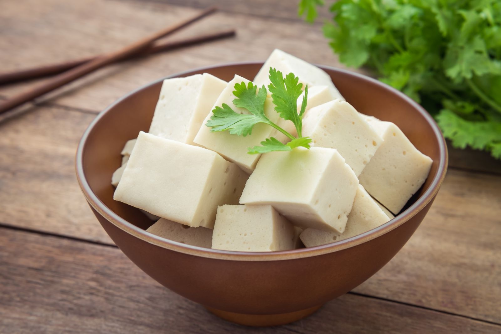 Tofu made from Soybeans via Shutterstock